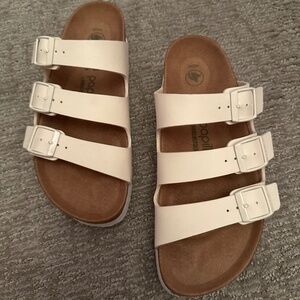 Birkenstock Papillio platform Florida vegan flex eggshell 39